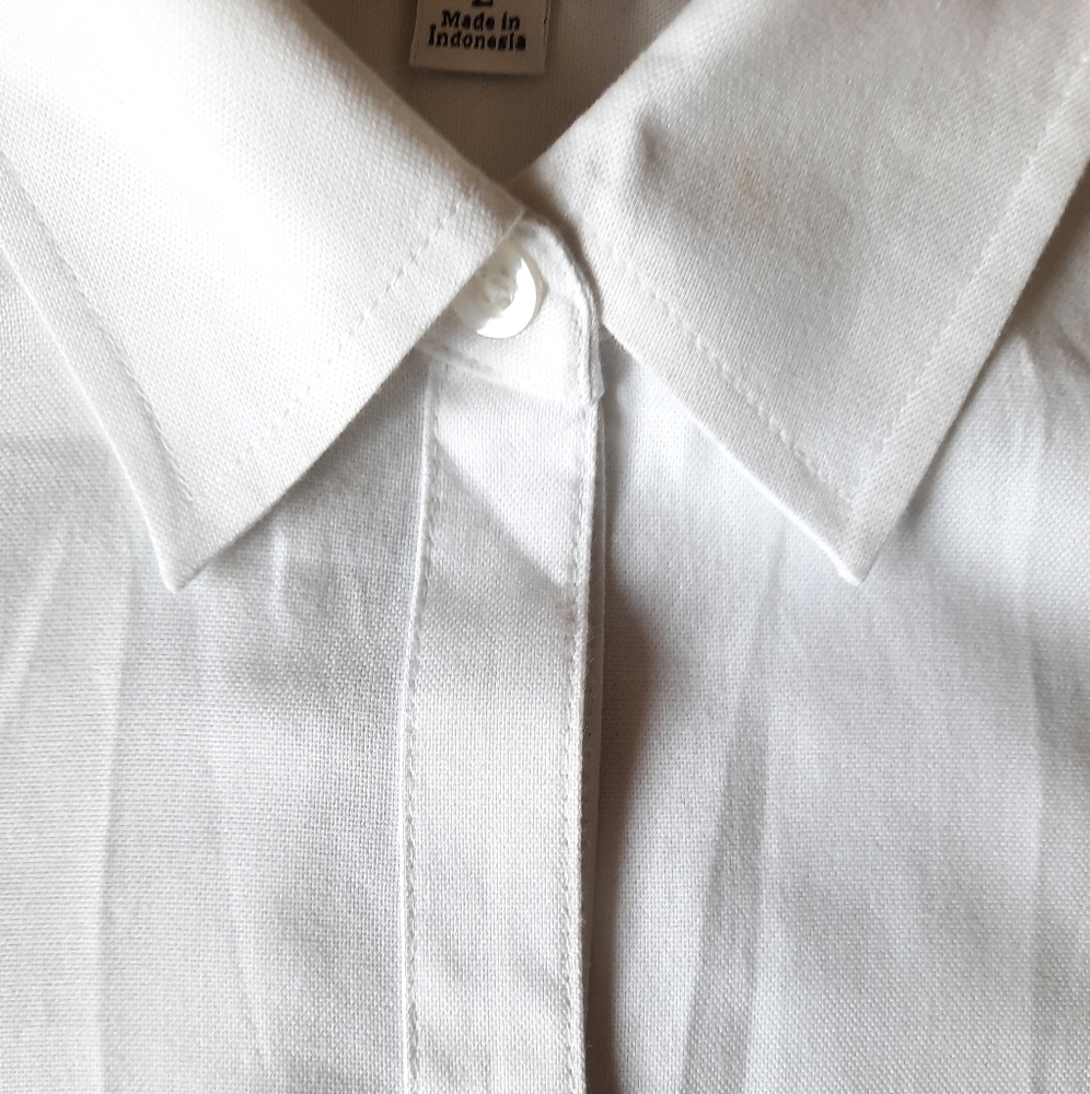 Women's Croft & Barrow white long sleeve shirt size L. - Picture 4 of 10